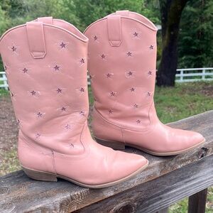 Tucker + Tate Pink Star Cutout Kids Cowboy Boots